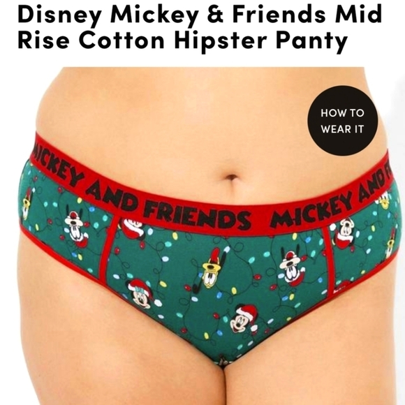 Torrid Disney Mickey & Friends Mid Rise Cotton Hipster Panty 2x or 3x - Picture 1 of 13
